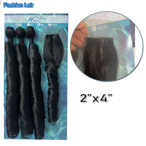 Extension di Capelli Naturali Sintetici in Un Pacchetto, Ricci Francesi a Spirale con Chiusura - Product Image 4