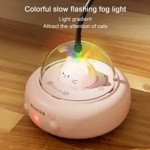 Intelligent Plastic Cat Toy Red Dot Laser <b>Rainbow</b> <b>Light</b> Obstacle Avoidance USB Charging Automatic Standby Bionic Cat Teaser - Product Image 5