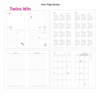 Carnet de notes tendance, agenda, papeterie, produit personnalisé imprimé, couverture en cuir PU, petits blocs-notes 2042