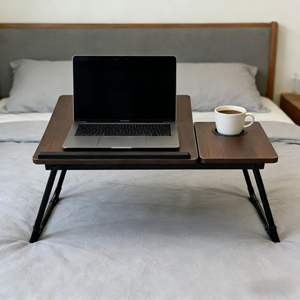 <span class=keywords><strong>Bureau</strong></span> portable pliable et durable avec plateau inclinable et porte-gobelet pour lit, canapé, <span class=keywords><strong>bureau</strong></span> à domicile, chambre et dortoir - Product Image 2