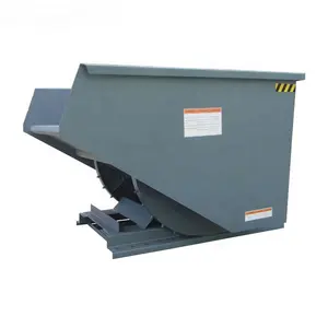 HCIC outdoor stackable steel bin industrial waste chain lift bins skip hopper open top dumpster metal turnover box