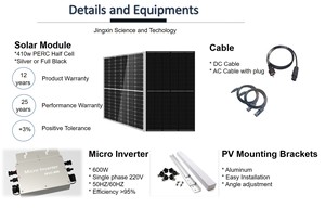 Eu Popular 600W Balcony Solar System with MPPT Controller and Lithium Ion <b>Battery</b> Ground Mounting for Home Use - Product Image 4