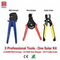 Pince à sertir robuste pour connecteurs photovoltaïques, outil d'installation solaire PV avec cliquet