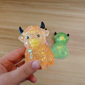 Juguetes de Vaca Blandos de Maltosa GL, Pelota Antiestrés, Juguetes Sensoriales para Apretar, Juguete de Vaca Blanda de las Tierras Altas para Niños, Animal Blando para Niños - Product Image 5