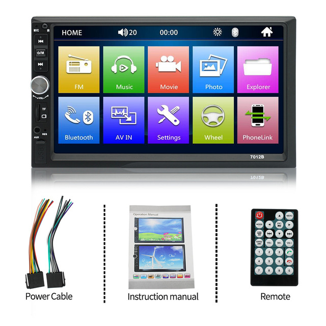 Android 7inch Car Stereo Radio Fm Audio Touch Screen  Manual 7010b 7012b 7018b Car Mp5 Player