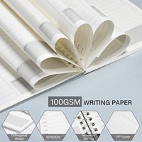 Carnet de planification quotidienne à spirale avec couverture en plastique transparent, gestion du temps personnalisée, liste de tâches, rendez-vous, notes, organisation du temps