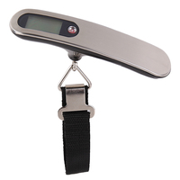 Balance de voyage numérique portable en acier inoxydable avec écran LCD, précision 50 kg/10 g, alimentée par piles bouton