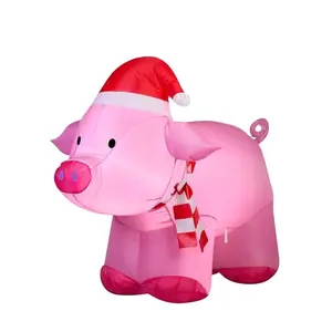 BeiLe Customized LED Inflatable Pigs For Christmas Decorations