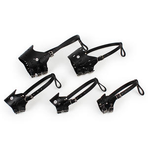 مصنع RTS قابل للتعديل مكافحة العض الكلب كمامة دائم بو الجلود نمط الصلبة النمط الكلاسيكي 5 أطواق الحيوانات الأليفة جلدة يسخر - Product Image 5