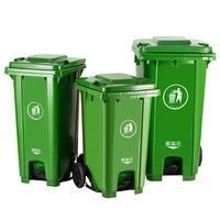 Vente en gros Nouveau design Grande poubelle extérieure Poubelle 120L 240L Poubelle en plastique avec roues