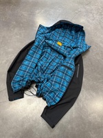 Chaqueta Cortavientos Impermeable Reversible Personalizada, Chaqueta de Hombre de Poliéster a Cuadros de Doble Cara, Chaqueta de Moda de Nailon con Cierre