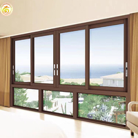 Diseño moderno personalizado precio barato ventanas correderas de aluminio a prueba de viento y aislamiento térmico para la casa