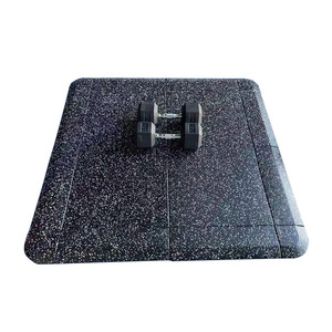 Tapis de sol de gym en caoutchouc noir imperméable, dalles de sol de 15 à 50 mm d'épaisseur, logo personnalisable, sol de centre de remise en forme unisexe, <span class=keywords><strong>FREDO</strong></span> FRD-002 - Product Image 4