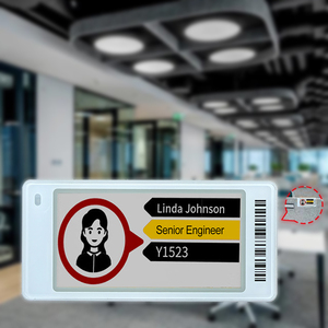 Solution de bureau intelligente NFC+ePaper, étiquette E-Ink sans batterie, étiquette NFC pour une communication et une mise en réseau efficaces, affichage du nom sur écran E-Ink - Product Image 1