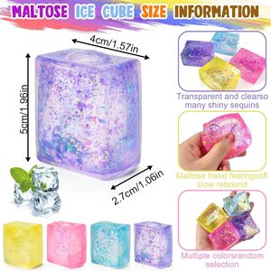 Aurora Icecube Maltose Pinch Decompression Toy Tofu Maltose Plastic Pinch Music Vent Explosion-Style Stress Toy - Product Image 2