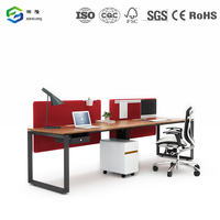 Venta al por mayor de muebles de oficina Escritorio de trabajo moderno de dos asientos mesa de oficina