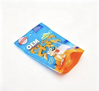 Sachet Doypack Bleu Personnalisé avec Trou de Suspension pour Friandises pour Chiens, Chips de Poulet, Emballage Alimentaire en Mylar