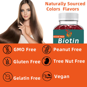 Gummies de biotine à marque privée OEM avec biotine et sodium, complément beauté pour la peau, les cheveux et les ongles - Product Image 5
