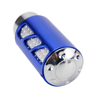 Poyracing Pommeau de levier de vitesse manuel en aluminium bleu ergonomique pour voitures modifiées - Product Image 4