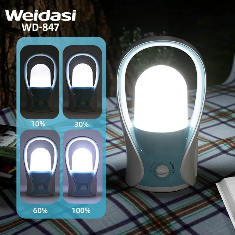 Lampe solaire de conception OEM, lanterne extérieure rechargeable, lampe de secours à led pour le camping
