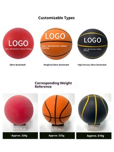 Pallone da <span class=keywords><strong>Basket</strong></span> Silenzioso con Logo Personalizzato, Copertura in PU, Misura 6, Resistente all'Usura, per Allenamento e <span class=keywords><strong>Partite</strong></span>, Peso 600g, N.7 - Product Image 2