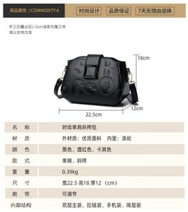 กระเป๋าถือดีไซน์ใหม่สำหรับผู้หญิง กระเป๋าสะพายข้างผู้หญิงขนาดใหญ่หรูหรา พิมพ์ลายตัวอักษร กระเป๋าโท้ทผู้หญิง - Product Image 2