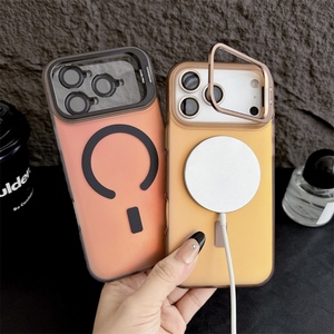 เคสโทรศัพท์มือถือแม่เหล็กเลเซอร์สุดหรูสำหรับ Apple17promax พร้อมสติ๊กเกอร์เลนส์สำหรับ IPhone16  ฐานยึด 15 Skin Sense 14 ฝาครอบป้องกัน 13 - Product Image 2