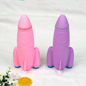 창의적인 로켓 만화 실리콘 문구 가방 - 새로운 귀여운 선물 학생 필통 용품 - Product Image 6