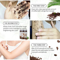 Vente chaude hydratant couche profonde réparation café corps gommage bain moussant sel exfoliant gommage pour les pieds