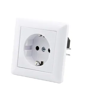 Leishen Wall Single Outlet European Power Adapter Socket Wall Panel Socket Round Hole Electrical Outlet Wall Plate Outlet Cover