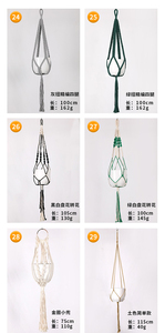 Dropshiping Cintres muraux en macramé faits à la main en coton blanc <span class=keywords><strong>Corde</strong></span> minimaliste pour jardin Décoration intérieure <span class=keywords><strong>Porte</strong></span>-pots de fleurs - Product Image 6