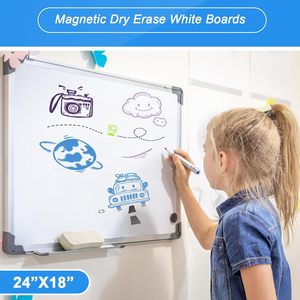 Factory Wholesale Custom Size Double Side <b>Magnetic</b> Whiteboard Aluminum Frame Porcelain Enamel Surface ABS Corners Dry-Erase - Product Image 3
