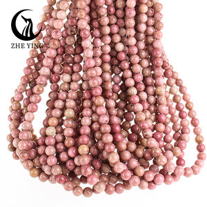 Perles rondes en rhodolite <span class=keywords><strong>de</strong></span> pierre naturelle Zhe Ying <span class=keywords><strong>de</strong></span> 6 mm, 8 mm, 10 mm pour la fabrication <span class=keywords><strong>de</strong></span> bijoux, perles <span class=keywords><strong>de</strong></span> cristal <span class=keywords><strong>de</strong></span> rhodochrosite pour la guérison, pierres en vrac - Product Image 2