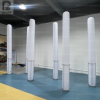Colonne et cylindre gonflables LED RGB à logo personnalisé, pilier lumineux à changement de couleur avec souffleur pour festival de musique/installation artistique/scène