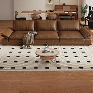 Modernes, Schlichtes Design Massivholzrahmen Verstellbares Lederbezogenes Rechteckiges Sofa-Set für Hotel, Villa und Wohnzimmer - Product Image 3