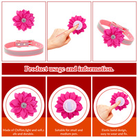Huisdierbenodigdheden Prinsessen-stijl Valentijnsdag Roze Romantische Schattige Hond Kat Halsband Bloem Pailletten Hart Decoraties Polyester Bruiloft
