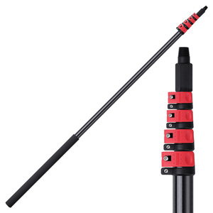 Tige télescopique en fibre de carbone à motif annulaire, longueur personnalisable de 1 à 18 mètres, pour travaux aériens de nettoyage et de sauvetage, modèle 50C - Product Image 5