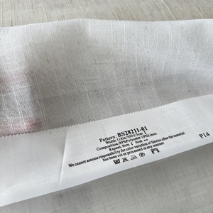 Tenda Traslucida Elegante in Misto Lino Naturale con Onde a S - Product Image 5