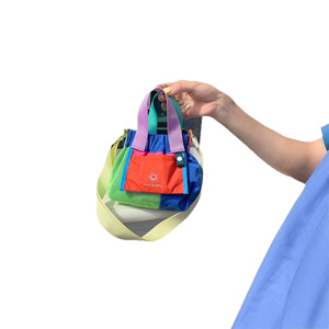 Bolso Bandolera de Nailon con Bloques de Color Veraniegos, Mini Bolso para Teléfono, Resistente al Agua, para Uso Diario - Product Image 5