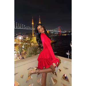 Robe de soirée mini rouge Taliah - Product Image 3