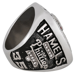 Mùa giải 2008-2009 Philadelphia Phillie Championship <span class=keywords><strong>Ring</strong></span> Nhẫn nam Hợp kim bạc Quà tặng sưu tầm - Product Image 3