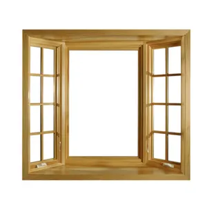 Price New Design American Style Vertical Sliding pvc or vinvy Solid Wooden Single and Double Hung Sash Windows