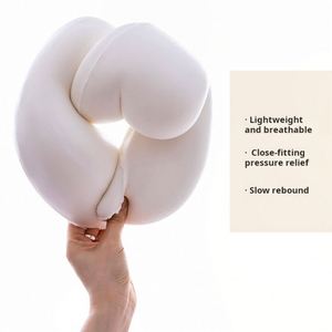 Ensemble de masque pour les yeux, coussin de repos et oreiller de voyage en mousse à mémoire de forme en U 3-en-1 rafraîchissant - Product Image 4