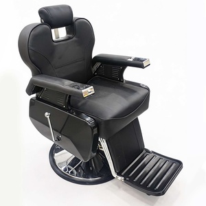 Black Barber <b>Chair</b> Luxury <b>Chair</b> with Liquid Pump Man Barber Salon Furniture - Product Image 1