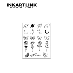 Tatuaje Temporal Personalizado con Diseño <span class=keywords><strong>de</strong></span> Rosa y Planeta, con Mensaje <span class=keywords><strong>de</strong></span> Amor Propio, Resistente al Agua, <span class=keywords><strong>de</strong></span> Larga Duración (15 Días), Semipermanente, para <span class=keywords><strong>Brazo</strong></span>, Mujeres y Hombres - Product Image 4