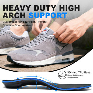 Semelles orthopédiques de soutien de la voûte plantaire, soulagement de la fasciite plantaire, douleur au talon, bottes de travail, inserts orthopédiques pour chaussures - Product Image 5