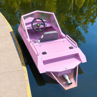 Mini Bote a Chorro de Agua Eléctrico de Aluminio a Precio de Fábrica para Río, Lago y Mar, Sin Batería