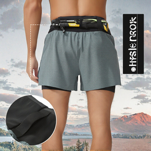 Shorts de sport pour hommes - Écologiques, séchage rapide, respirants, avec cordon de serrage à la taille - Idéal pour la course à pied, le marathon, le fitness et le basketball - Product Image 3