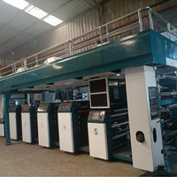 Nouvelle machine d'impression flexographique ZhenBang 950 mm semi-automatique 5 couleurs avec ligne de collage en ligne 150 m/min pour papier, garantie 1 an