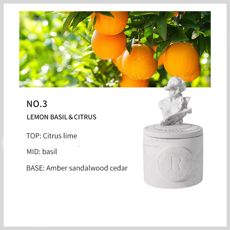 Green Lemon Basil and Citrus [Estatua femenina]